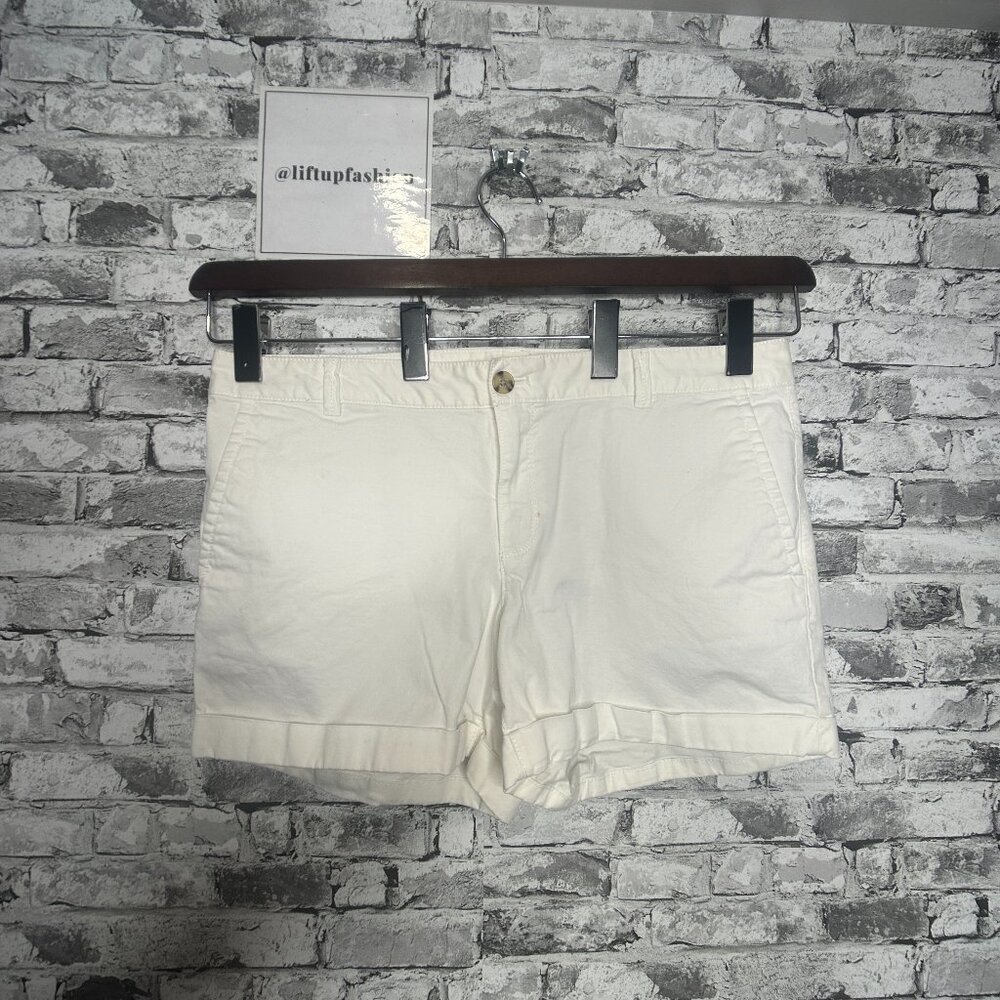 EUC Banana Republic City White Chino Shorts Size 12